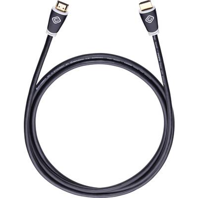 Oehlbach 126 HDMI-kabel HDMI Aansluitkabel HDMI-A-stekker, HDMI-A-stekker 0.75 m Zwart Vergulde steekcontacten, Ultra HD