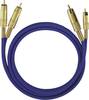 Cinch Audio Aansluitkabel [2x Cinch-stekker - 2x Cinch-stekker] 3.00 m Blauw Vergulde steekcontacten Oehlbach NF 1 Master