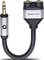 Zwarte Y-audiokabeladapter met zilveren aansluitingen, ideaal voor audioverbinding, toont het merk 'Oehlbach' op een stekker.