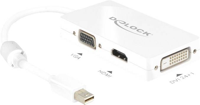 Delock 62630 DisplayPort / VGA / HDMI / DVI Adapter [1x Mini-DisplayPort stekker - 1x VGA-bus, HDMI-bus, DVI-bus 24+1-po-0