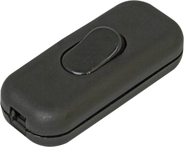 Kopp 191305001 Snoerschakelaar Met trekonlasting Zwart 1x uit/aan 6 A 1 stuk(s)