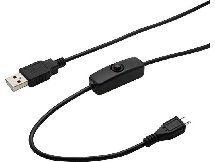 Raspberry Pi USB-kabel K-1470 Zwart Arduino, Banana Pi, Cubieboard, Raspberry Pi®, Raspberry Pi® A, 