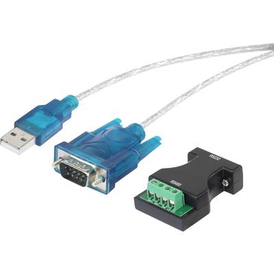 Renkforce USB 1.1 Adapter [1x D-sub stekker 9-polig, Poolklemmen - 1x USB 1.1 stekker A]  Vergulde steekcontacten