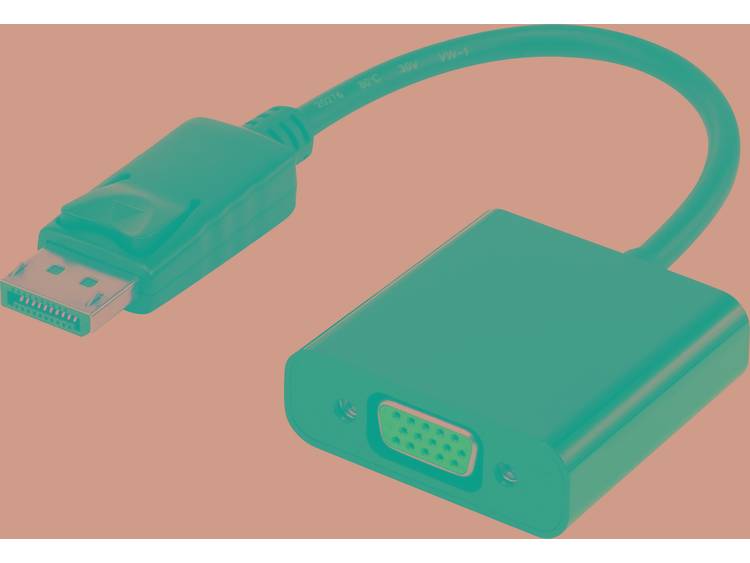 renkforce DisplayPort-VGA Adapter [1x DisplayPort stekker => 1x VGA bus] Zwart