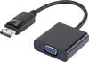 Renkforce RF-4212174 DisplayPort / VGA Adapter [1x DisplayPort stekker - 1x VGA-bus] Zwart Vergulde steekcontacten 12.00 cm