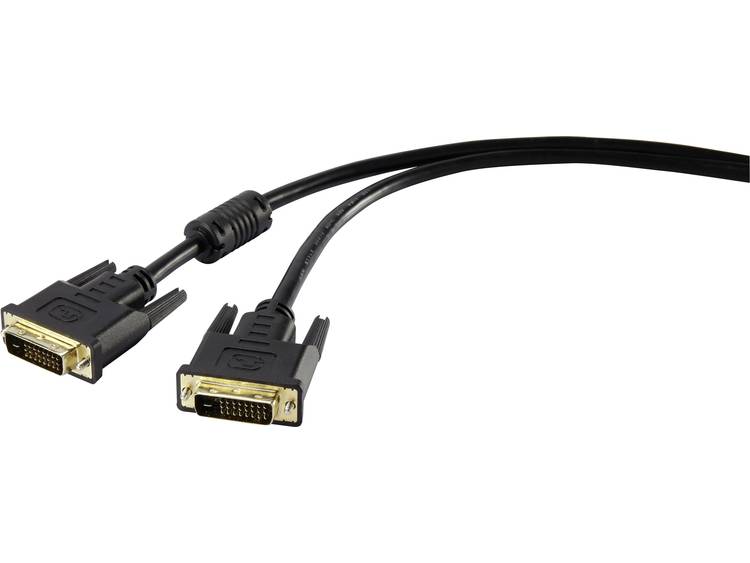 renkforce DVI Aansluitkabel [1x DVI-stekker 24+1-polig 1x DVI-stekker 24+1-polig] 1.80 m Zwart