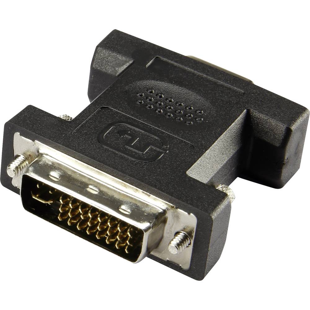renkforce DVI-VGA Adapter [1x DVI-stekker 24+5-polig 1x VGA bus] Zwart