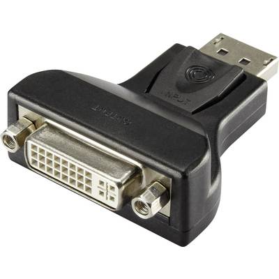 Renkforce RF-4212237 DisplayPort / DVI Adapter [1x DisplayPort stekker - 1x DVI-bus 24+5-polig] Zwart  