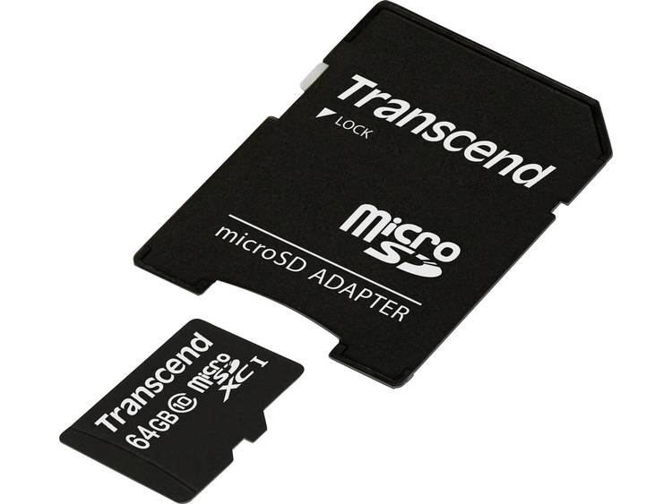 Transcend Transcend TS64GUSDXC10 Flash Card [64GB microSDXC Class 10w- adapte (TS64GUSDXC10)