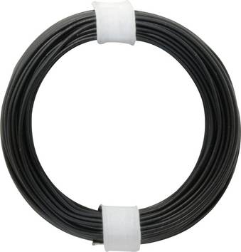 Donau Elektronik 105-1 Schakeldraad  1 x 0.20 mm² Zwart 10 m