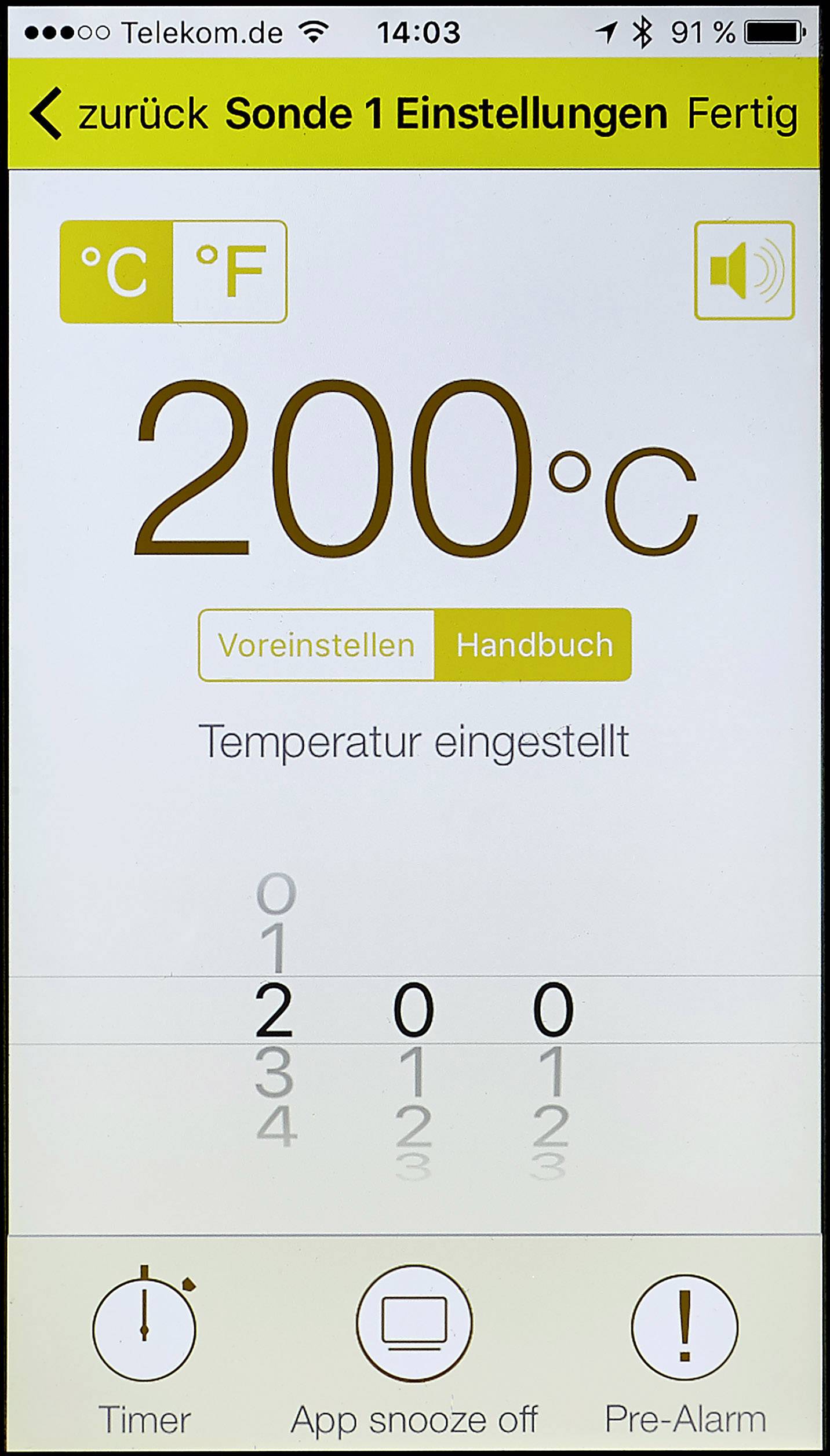Barbecuethermometer Gratis app, Kabelsensor, Alarm, Automatische uitschakeling Renkforce-6
