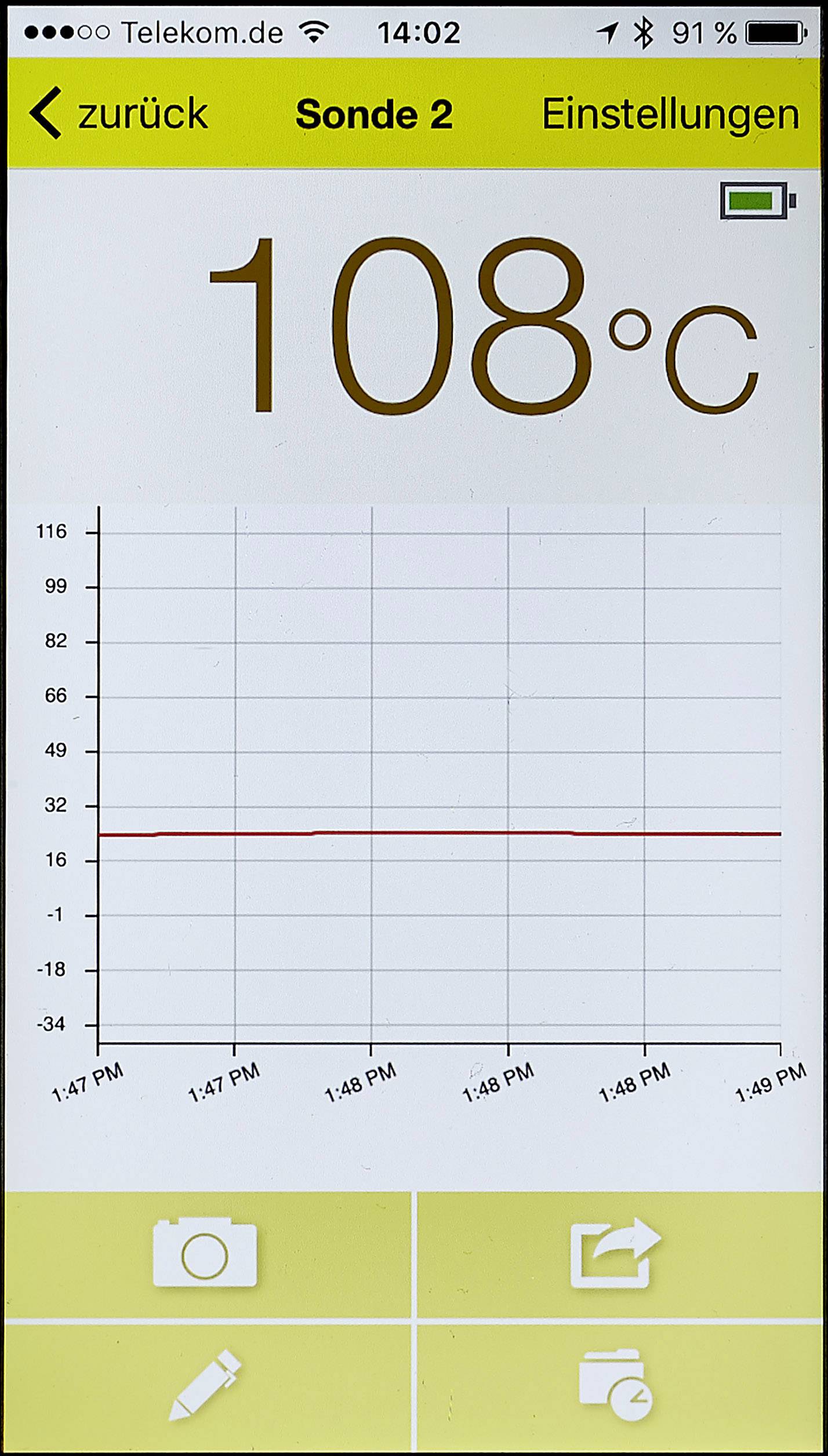 Barbecuethermometer Gratis app, Kabelsensor, Alarm, Automatische uitschakeling Renkforce-8