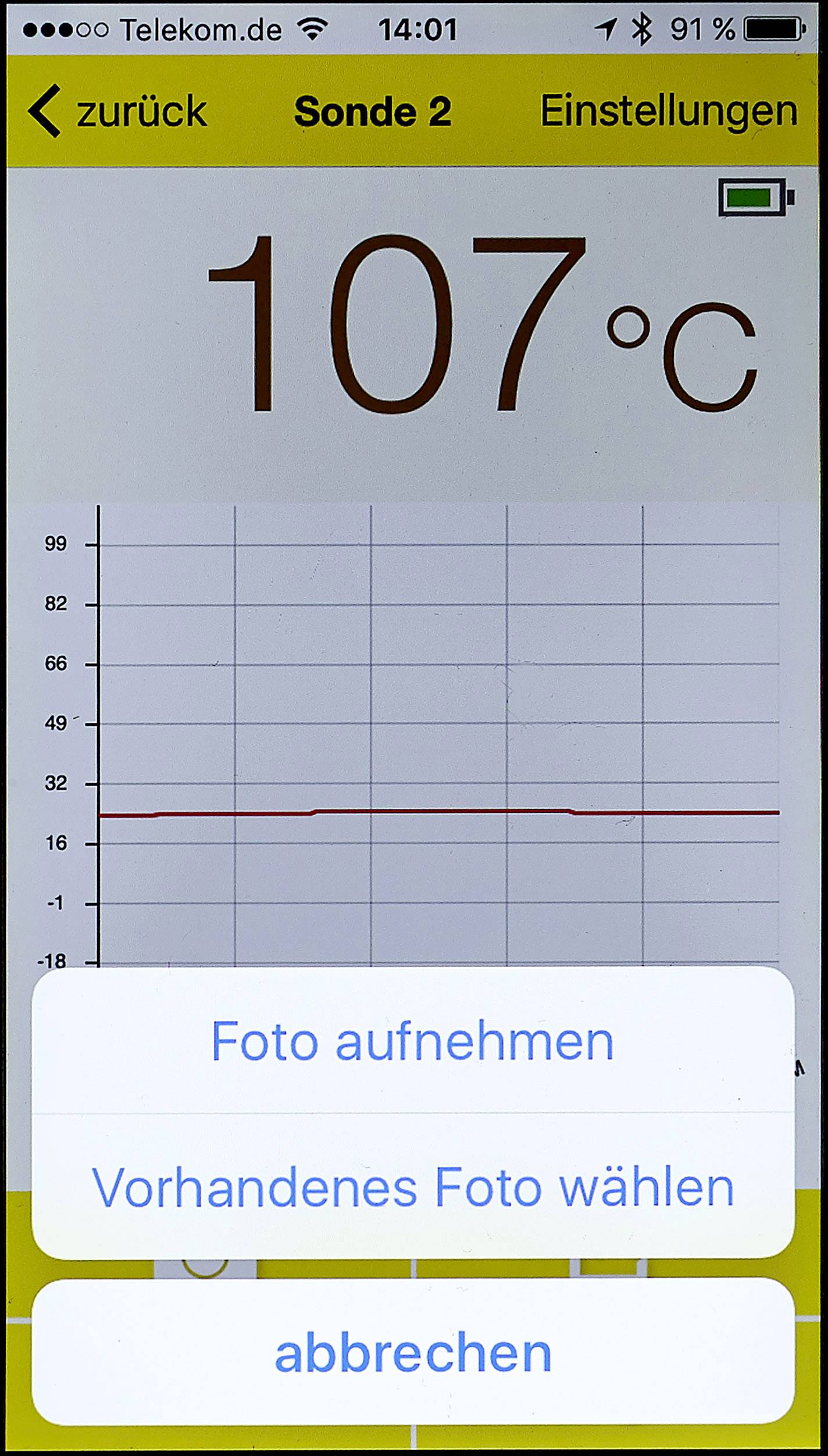 Barbecuethermometer Gratis app, Kabelsensor, Alarm, Automatische uitschakeling Renkforce-10