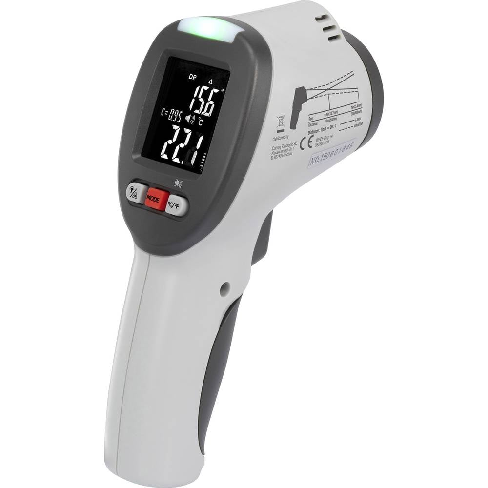 VOLTCRAFT IR-SCAN-350RH/2 Infrarood-thermometer Optiek 20:1 -50 tot +380 °C Pyrometer, Dauwpuntscanner