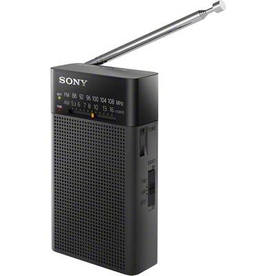 Sony ICF-P26 Zakradio VHF (FM), Middengolf   Zwart