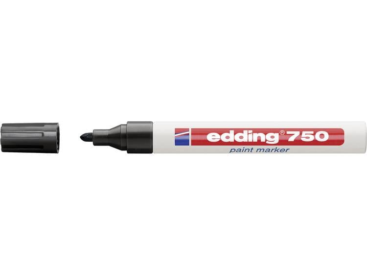 Viltstift Edding 750 lakmarker rond zwart 2-4mm