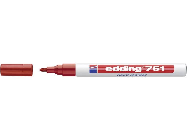 Viltstift Edding 751 lakmarker rond rood 2mm