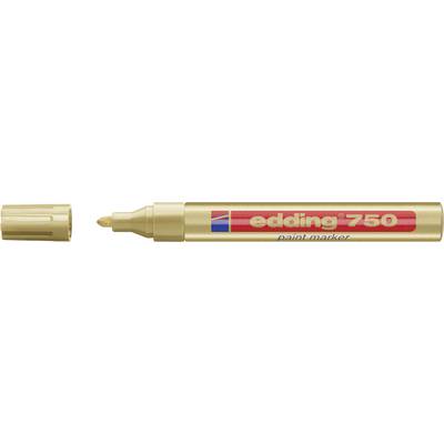 'Viltstift, merk edding 750, goudkleurig. Geschikt voor schrijven op verschillende oppervlakken.'