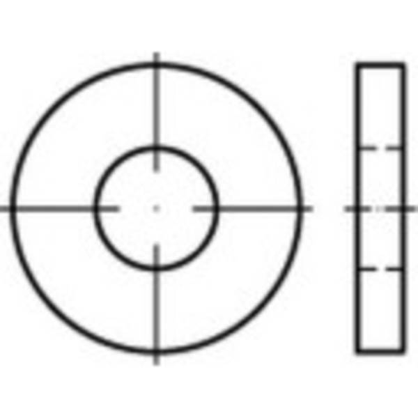 Onderlegring 6.4 mm 17 mm   RVS A2 100 stuk(s) TOOLCRAFT  1067783