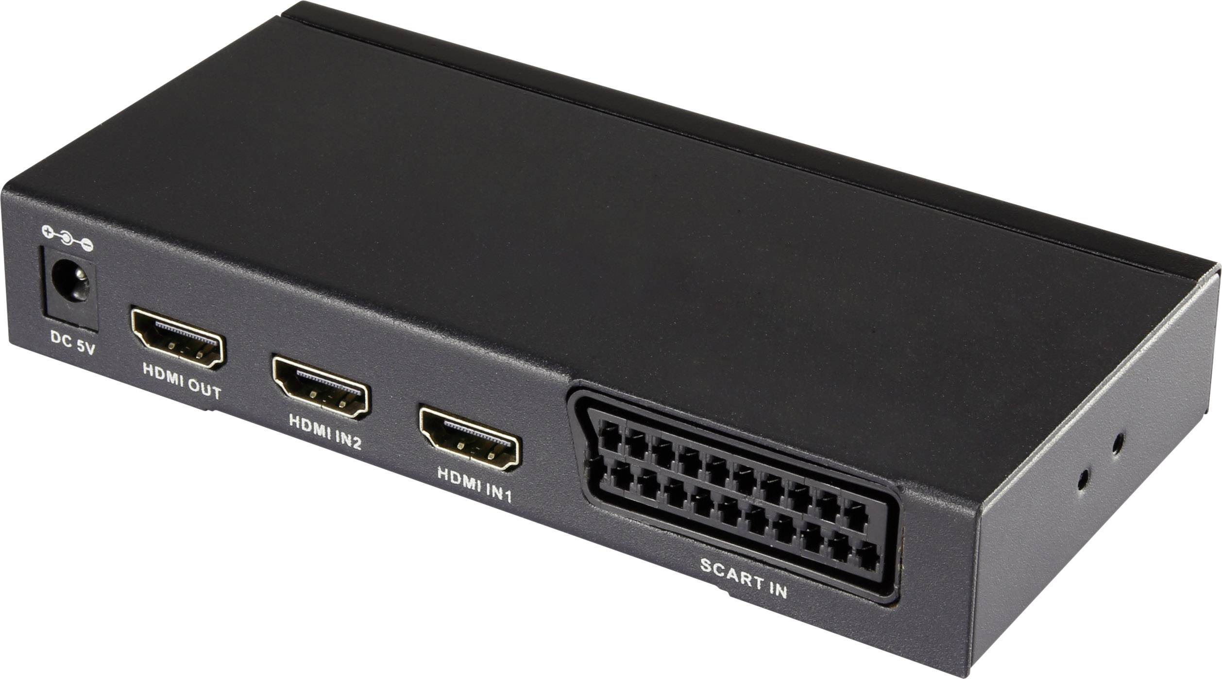 SpeaKa Professional 2 + 1 poorten HDMIswitch Met ingebouwde converter