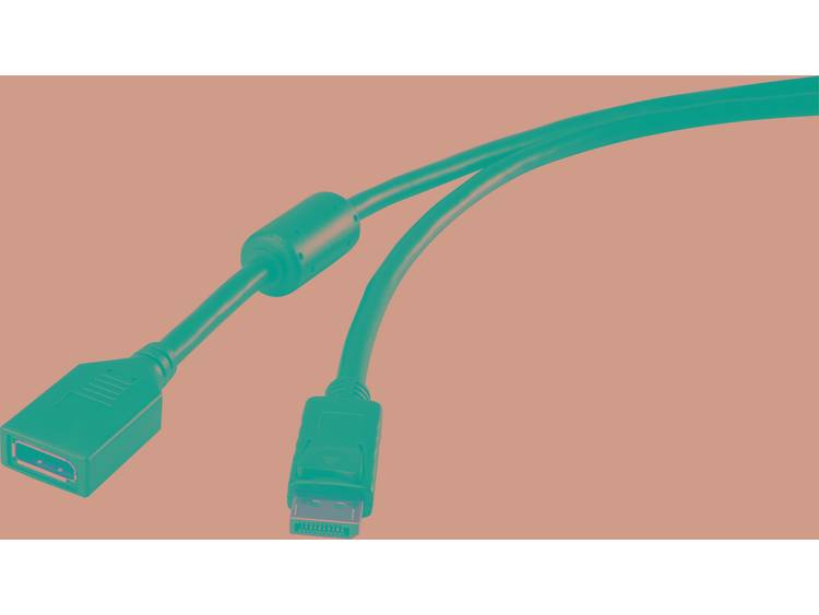 renkforce DisplayPort Verlengkabel [1x DisplayPort stekker 1x DisplayPort bus] 1.80 m Zwart