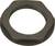 Metalen zeskantmoer met schroefdraad en gravure 'M32 x 1.5'.