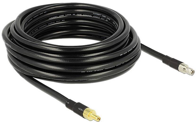 Delock WiFi-antenne Aansluitkabel [1x SMA-stekker - 1x SMA-bus] 10.00 m Zwart-1