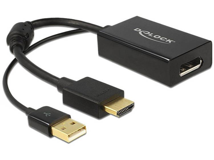 DeLOCK HDMI Adapter Delock A -> Displayport St-Bu +USB Strom 4K (62667)