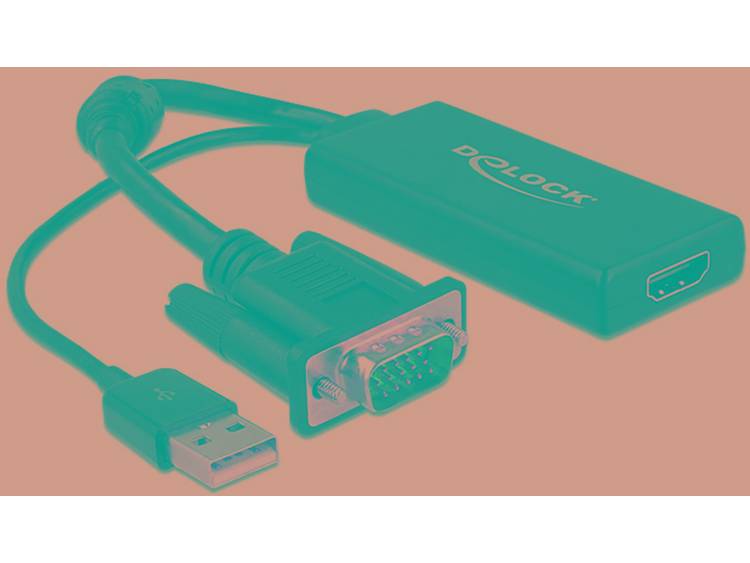 DeLOCK VGA Adapter Delock D-Sub15 + USB -> HDMI St-St-Bu (62668)