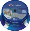 Verbatim 43811 Blu-ray BD-R SL disc 25 GB 25 stuk(s) Spindel Bedrukbaar, Antikras-coating