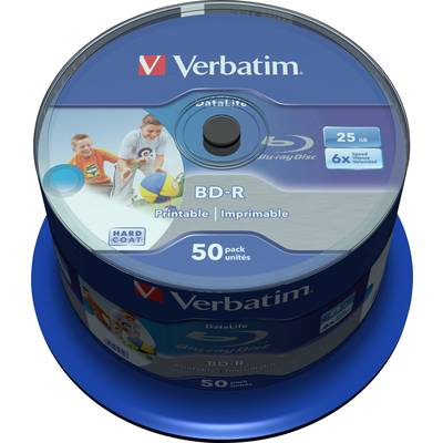 Verbatim 43812 Blu-ray BD-R SL disc 25 GB 50 stuk(s) Spindel Bedrukbaar