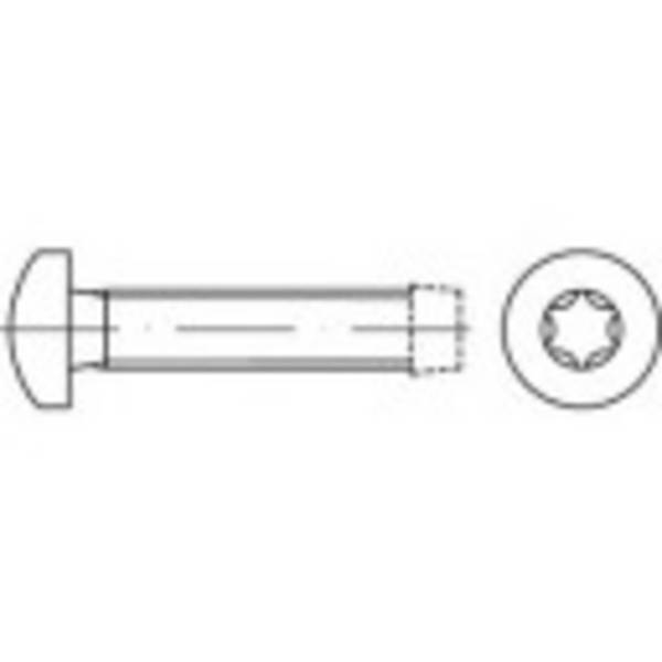 TOOLCRAFT 141288 Tapbouten M8 50 mm T-profiel DIN 7500 Staal Galvanisch verzinkt 100 stuk(s)
