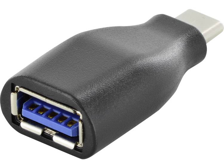 Digitus USB 3.0 Adapter [1x USB 3.1 stekker C 1x USB 3.0 bus A] Zwart