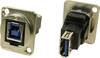 Cliff CP30206NM CP30206NM XLR-adapter USB-B-bus 3.0 naar USB-A-bus 3.0 Adapter, inbouw 1 stuk(s)