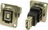 Cliff CP30207NM CP30207NM XLR-adapter USB-B-bus 2.0 naar USB-A-bus 2.0 Adapter, inbouw 1 stuk(s)