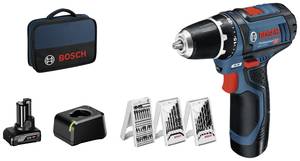 Conrad Bosch Professional GSR 12V-15 0615990G6L Accu-schroefboormachine 12 V 2 Ah, 4 Ah Li-ion Incl. 2 accu's, Incl. accessoire... aanbieding