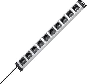 Conrad Kopp 227120011 Stekkerdoos 10-voudig Grijs, Zwart Randaarde stekker 1 stuk(s) aanbieding