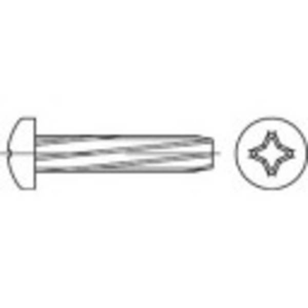 TOOLCRAFT 141751 Tapschroeven M4 10 mm Kruiskop Phillips DIN 7516 Staal Galvanisch verzinkt 2000 stuk(s)