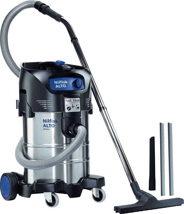 Nilfisk ATTIX 40-01 PC INOX Nat- en droogzuiger  1500 W 37 l Halfautomatische filterreiniging