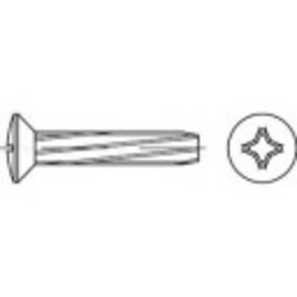 TOOLCRAFT  141830 Tapschroeven M4 12 mm Kruiskop Phillips DIN 7516   Staal Galvanisch verzinkt 2000 stuk(s)