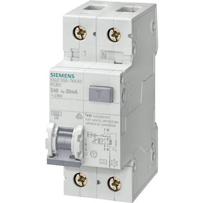 Siemens 5SU13567KK40 Aardlekschakelaar/zekeringautomaat    2-polig 40 A 0.03 A 230 V