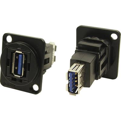 XLR-adapter USB A-bus 3.0 naar USB-B bus 3.0 Adapter, inbouw CP30205NMB  CP30205NMB Cliff 1 stuk(s)