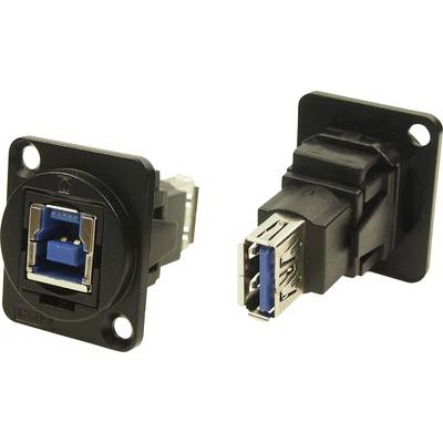 XLR-adapter USB B-bus 3.0 naar USB-B bus 3.0 Adapter, inbouw CP30206NMB  CP30206NMB Cliff 1 stuk(s)