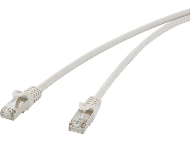 renkforce RJ45 Netwerk Aansluitkabel CAT 5e F-UTP 5 m Grijs Snagless