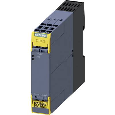 Industrieel elektronicamodule van Siemens met het opschrift 'SIRIUS'. Aanduidingen: 'FAILSAFE' en 'DEVICE', geel gemarkeerd.