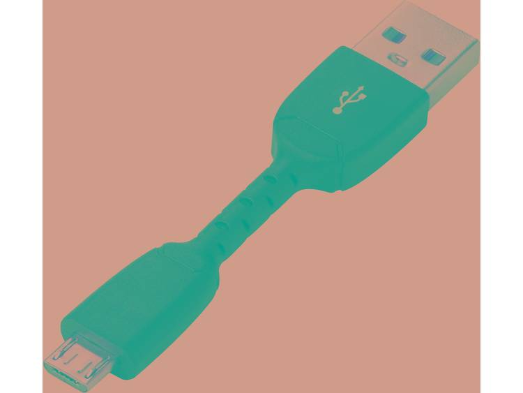 renkforce USB 2.0 Aansluitkabel [1x USB 2.0 stekker A 1x USB 2.0 stekker micro-B] 0.05 m Zwart