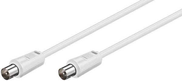 IEC (m) - IEC (m) coaxkabel / recht - wit - 1,5 meter