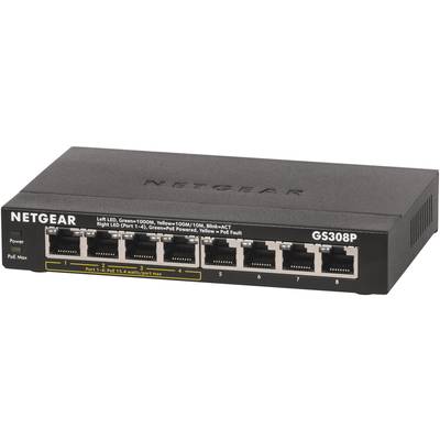 NETGEAR GS308P Netwerk switch  8 poorten 1 GBit/s PoE-functie 