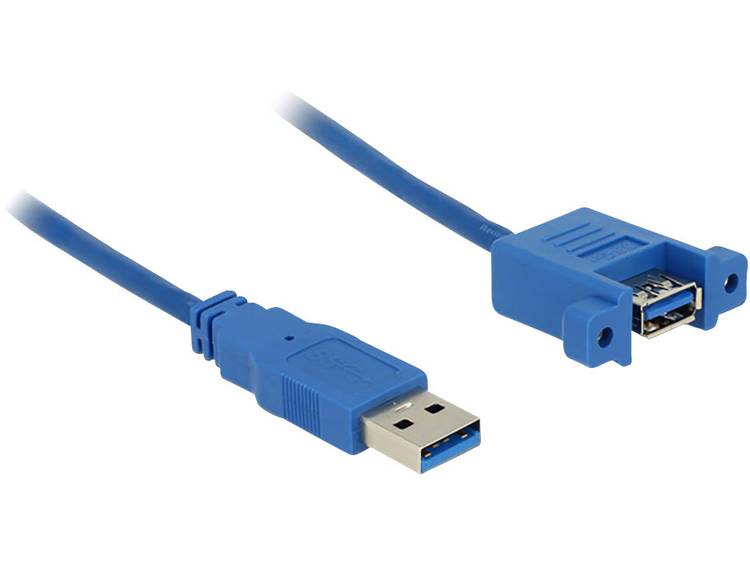Delock USB 3.0 Verlengkabel [1x USB 3.0 stekker A 1x USB 3.0 bus A] 1 m Blauw