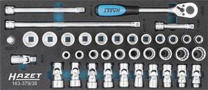 Conrad Hazet 163-379/38 Dopsleutelset Metrisch 3/8" (10 mm) 38-delig aanbieding Conrad Hazet 163-379/38 Dopsleutelset Metrisch 3/8" (10 mm) 38-delig aanbieding